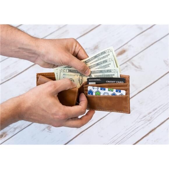 Laser Engraved Billfold Wallet Laser Engraved Bill-fold Wallet - Slim Design - Picture 5 of 7